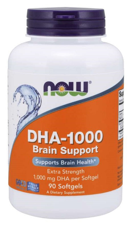 NOW Foods DHA - 1000 ajutoetavad kapslid – 90 kapslit