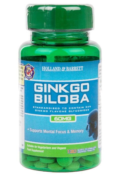 Holland & Barrett Hõlmikpuu (Ginkgo Biloba), 60 mg – 120 tabletti