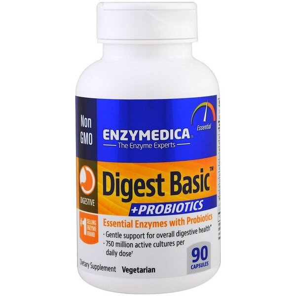 Enzymedica Digest Basic + probiootikumid – 90 kapslit