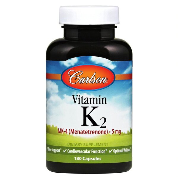 Carlson Labs K2-vitamiin MK-4, 5 mg – 180 kapslit