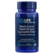 Life Extension Black Seed Oil ja Curcumin Elite'i kurkumiekstrakt – 60 kapslit
