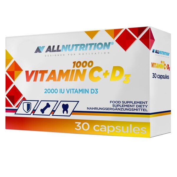 Allnutrition C-vitamiin 1000 + D3 - 30 kapslit