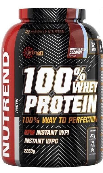Nutrend 100% vadakuvalgu pulber, šokolaadi-kookose maitsega – 2250 g