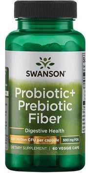 Swanson Probiotic+ Prebiotic Fiber – 60 kapslit