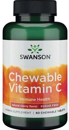 Swansoni näritavad C-vitamiini tabletid, looduslik kirsimaitse – 60 näritavat tabletti