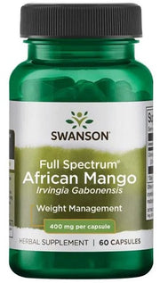 Swanson laia spektriga Aafrika mango (Irvingia gabonensis) pulber, 400 mg – 60 kapslit