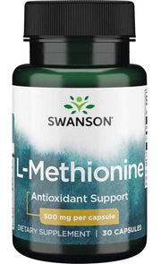 Swanson L-metioniin, 500 mg – 30 kapslit