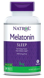 Natrol melatoniin, 3 mg – 240 tabletti