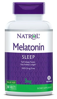 Natrol melatoniin, 3 mg – 240 tabletti