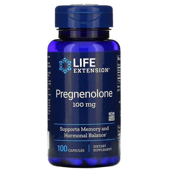 Life Extension Pregnenoloon, 100 mg - 100 kapslit