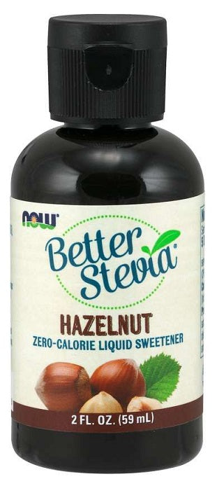 NOW Foods Better Stevia vedelik, sarapuupähkli maitse – 59 ml.