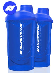 Allnutrition šeiker kahe logoga, pilkupüüdev sinine – 600 ml.