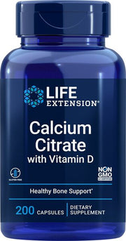Life Extension Calcium Citrate Vitamin D 200 – 200 kapslit