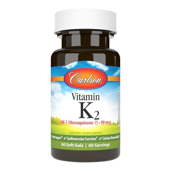 Carlson Labs vitamiin K2 MK-7, 90mcg - 60 kapslit