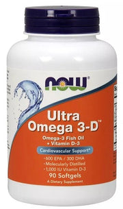 NOW Foods Ultra Omega 3 - D koos D-3 vitamiiniga - 90 kapslit