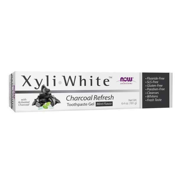 Produkto nuotrauka: NOW Foods XyliWhite, Charcoal Refresh Toothpaste Gel - 181 g