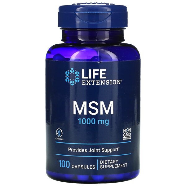 Life Extension MSM, 1000 mg - 100 kapslit