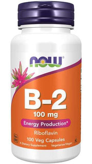 NOW Foods Vitamiin B-2 Riboflaviin, 100 mg - 100 kapslit
