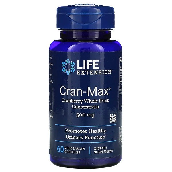Life Extension Cran-Max jõhvikavilja kontsentraat, 500 mg – 60 kapslit