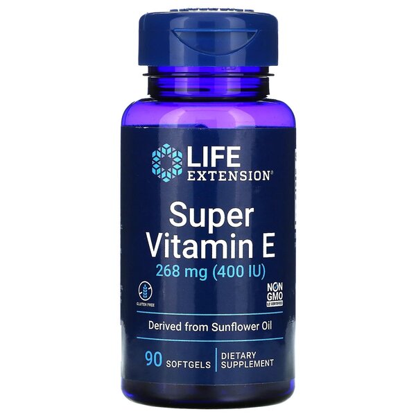 Life Extension Super E-vitamiin, 268 mg – 90 kapslit