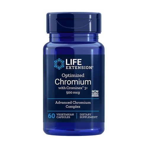 Life Extension Optimized Chromium koos Crominex 3+ -ga, 500 mcg – 60 kapslit