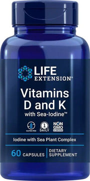 Life Extension Vitamiinid D K Sea Iodine 60 kapslit – 60 kapslit