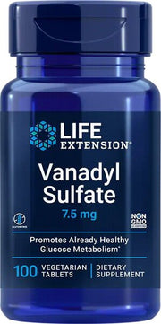 Life Extension vanadüülsulfaat, 7,5 mg - 100 vegetaarset tabletti