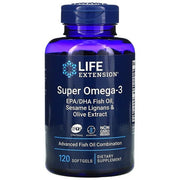 Life Extension Super Omega-3 EPA/DHA kalaõli, seesami lignaanid ja oliiviekstrakt – 120 kapslit