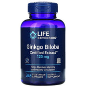 Life Extensioni hõlmikpuu sertifitseeritud ekstrakt, 120 mg – 365 kapslit