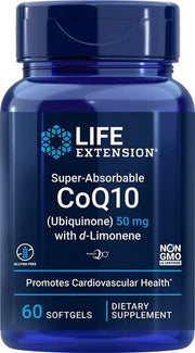 Life Extension üliimenduv koensüüm Q10 (ubikinoon) d-limoneeniga, 100 mg – 60 kapslit
