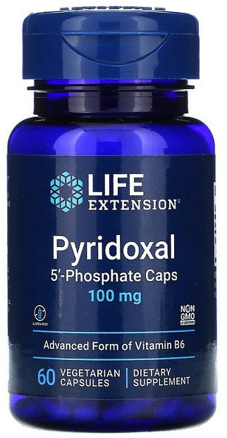 Life Extension püridoksaal 5'-fosfaadi kapslid, 100 mg - 60 kapslit