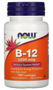 NOW Foods vitamiin B-12, 1000 mcg – 100 imemistabletti