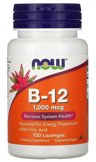 NOW Foods vitamiin B-12, 1000 mcg – 100 imemistabletti