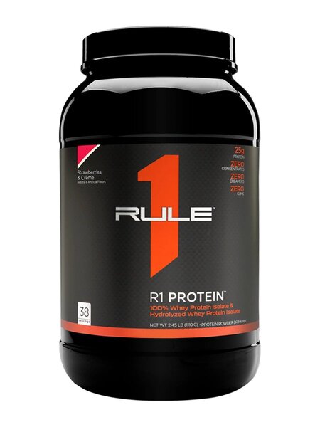 Rule One R1 proteiinšokolaad maasikate ja koorega - 1110 g