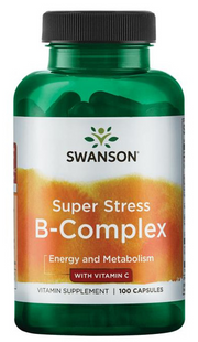 Swanson Super Stress B-vitamiinide kompleks C-vitamiiniga – 100 kapslit