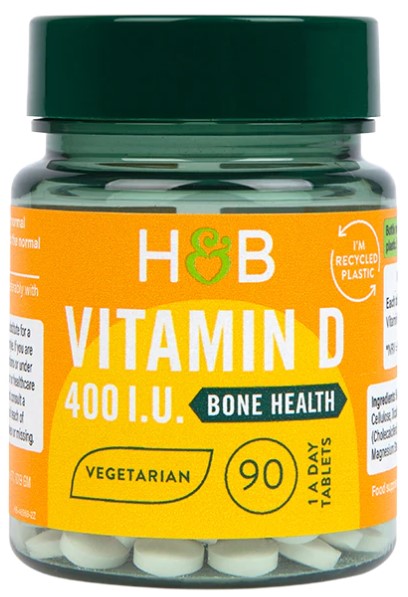 Holland & Barrett D-vitamiin, 10 mcg – 90 tabletti
