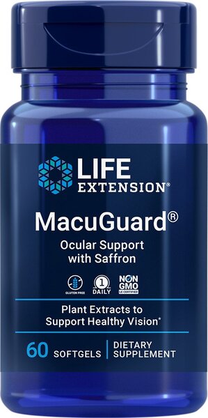 Life Extension MacuGuard silma tugi safraniga – 60 kapslit