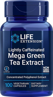Life Extension kergesti kofeiini sisaldav rohelise tee megaekstrakt – 100 kapslit