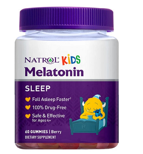 Natrol Kids melatoniin, marjamaitselised – 60 kummikommi