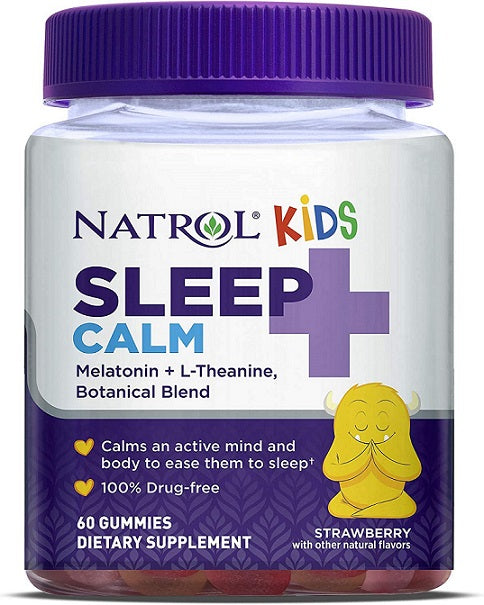 Natrol Kids Sleep + Calm, maasikamaitseline, 60 kummikommi