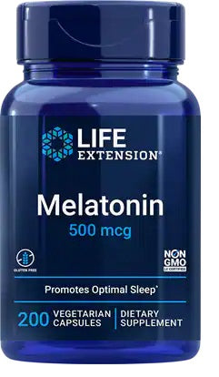 Life Extension melatoniin, 500 mcg – 200 kapslit