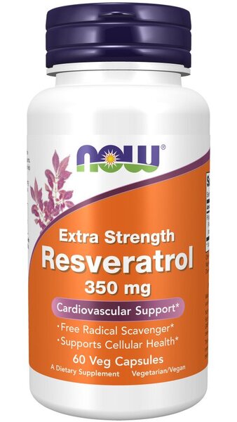 NOW Foods Resveratrool, eriti tugev, 350 mg – 60 kapslit