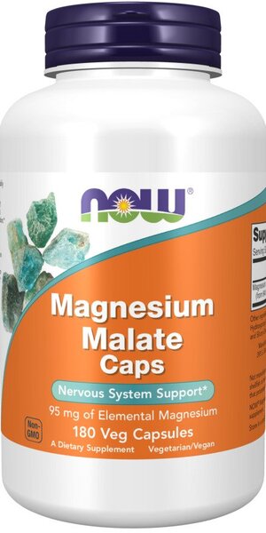 Produkto nuotrauka: NOW Foods Magnesium Malate Caps - 180 kapsulių