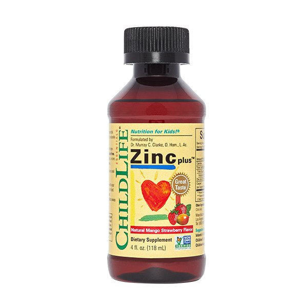 Child Life Zinc Plus, naturaalne mango ja maasikas – 118 ml.