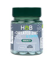 Holland & Barretti kelaaditud tsink ja vask, 15 mg – 120 tabletti