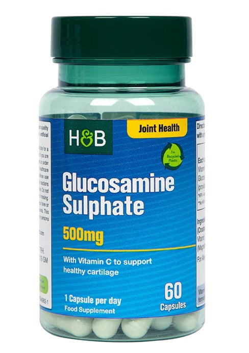 Holland & Barrett glükoosamiinsulfaat, 500 mg – 60 kapslit