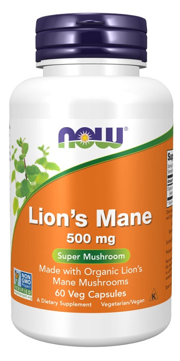 Produkto nuotrauka: NOW Foods Lion's Mane, 500mg - 60 kapsulių