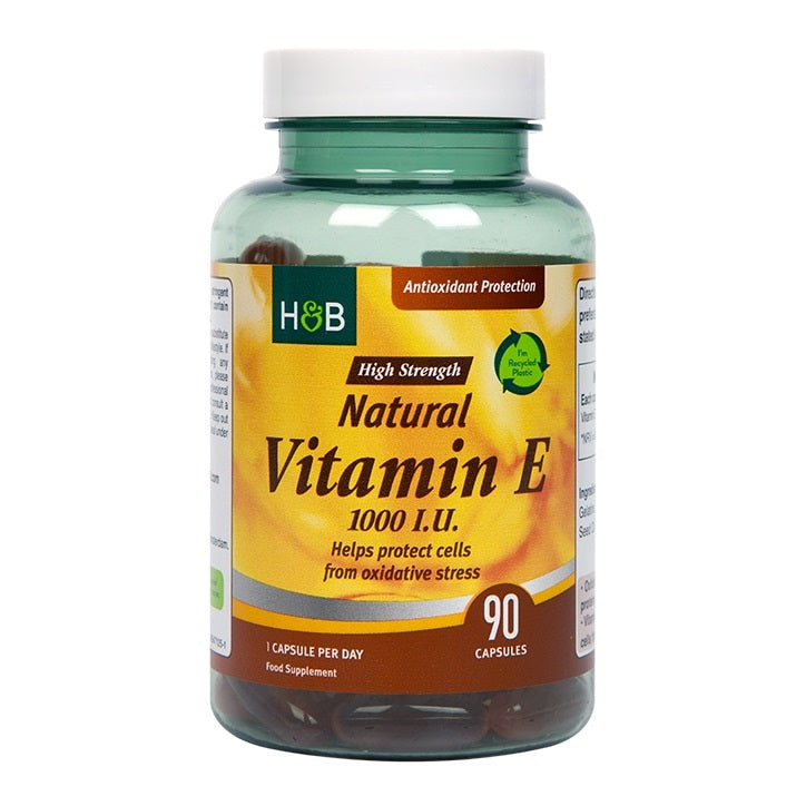 Holland & Barrett looduslik E-vitamiin, 1000 IU – 90 kapslit