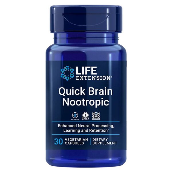 Life Extension Quick Brain nootroopikum – 30 kapslit