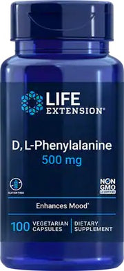 Life Extension D,L-fenüülalaniin, 500 mg – 100 kapslit